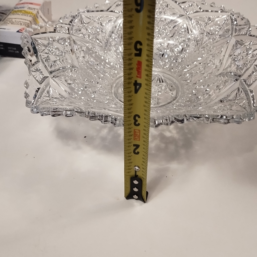 American Brilliant Cut Glass Hobstars and Stars Design Bowl - Picture 6 of 11